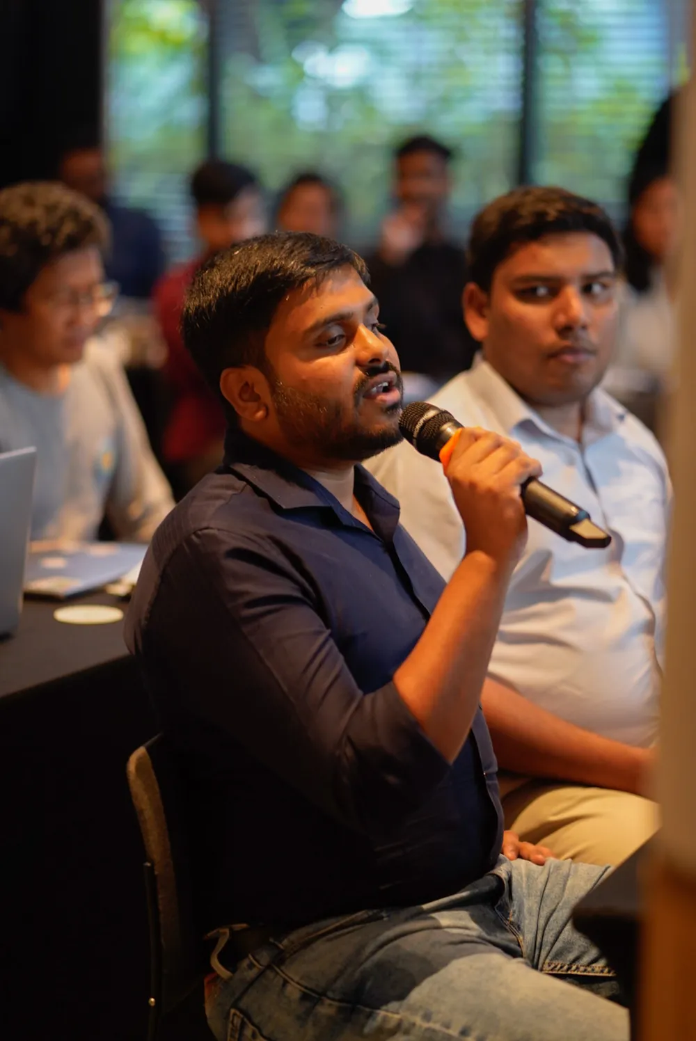 A founder speaking during a SEED Inclusivity bootcamp session