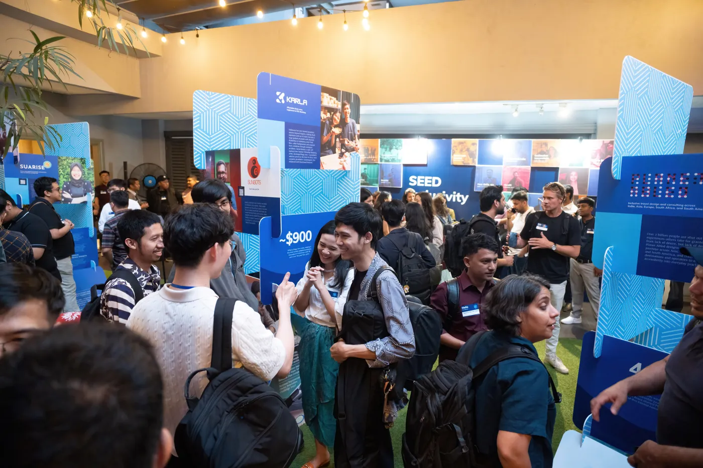 Visitors at the SEED Inclusivity Demo Day exhibition in Jakarta
