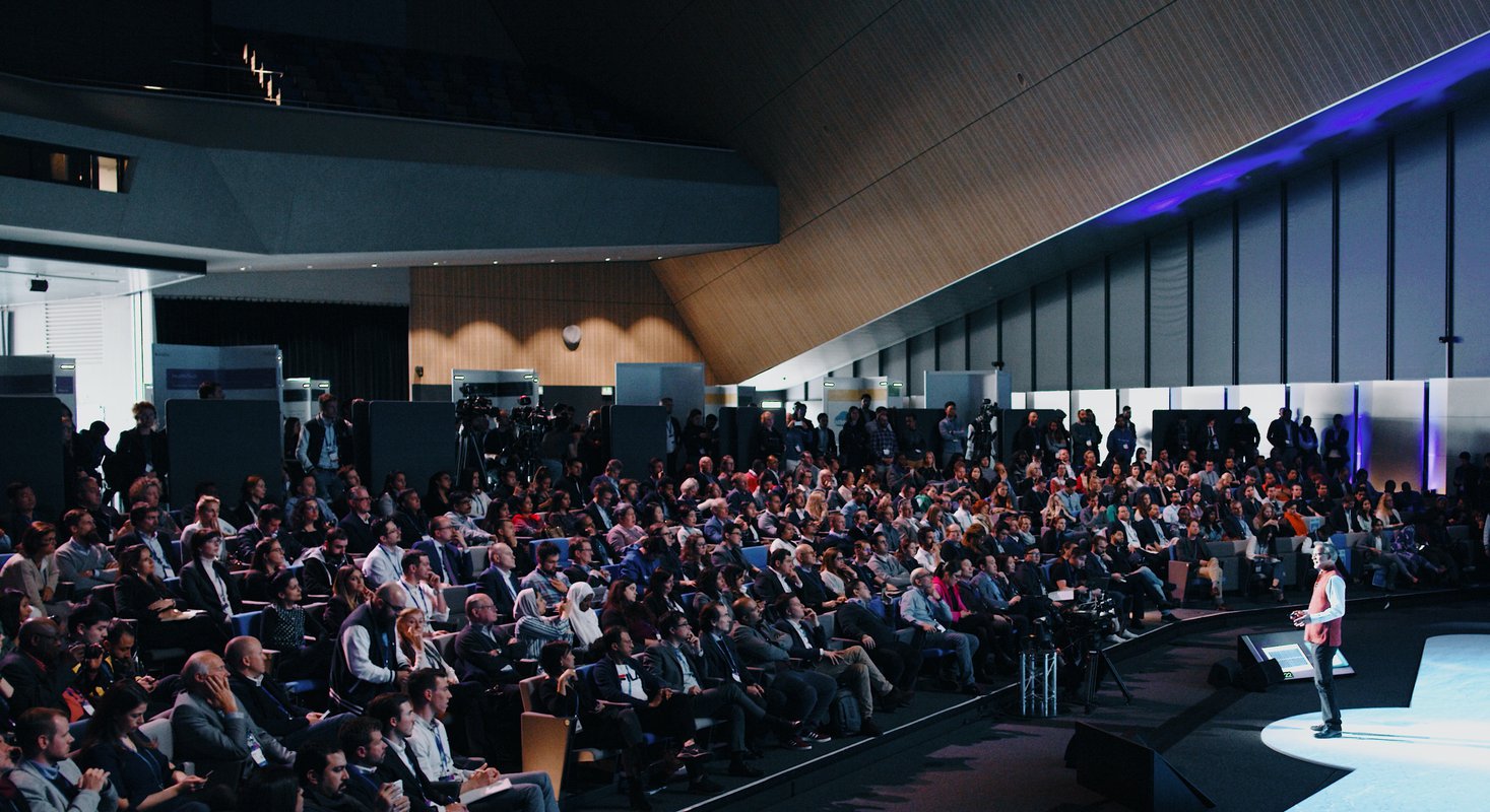 A full auditorium at a Seedstars event